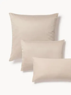 Westwing Collection Наволочка Comfort из хлопкового сатина, Ш 50 × Д 80 см, Бежевый