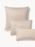 Westwing Collection Наволочка Comfort из хлопкового сатина, Ш 50 × Д 80 см, Бежевый — фото 1