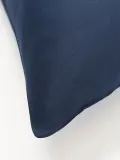 Westwing Collection Наволочка Comfort из хлопкового сатина, Ш 50 × Д 80 см, Тёмный синий — фото 3