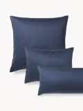 Westwing Collection Наволочка Comfort из хлопкового сатина, Ш 50 × Д 80 см, Тёмный синий — фото 7