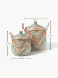 Westwing Collection Комплект корзин для хранения с крышкой Mija, 2 предмета — фото 2