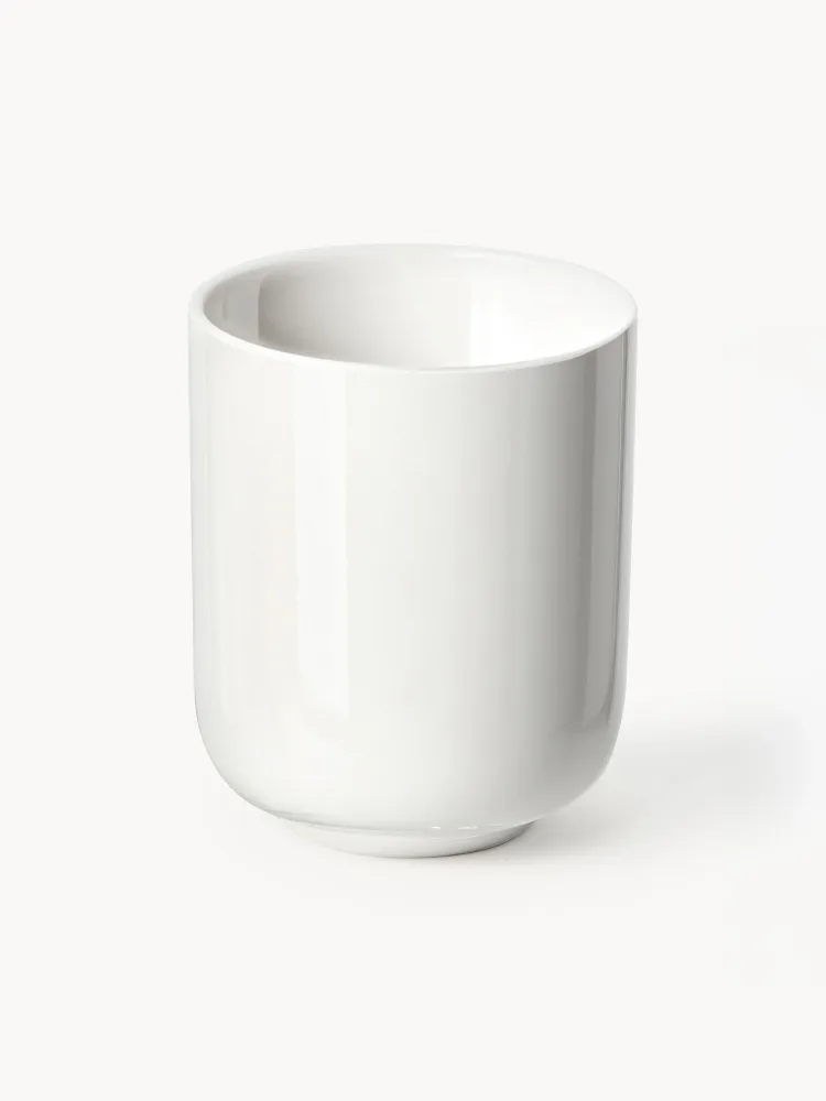 Westwing Collection Набор кружек Nessa, 4 предмета, Ø 8 × В 10 см, Приглушённый белый