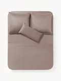 Westwing Collection Простыня сатиновая Comfort, коричневая — фото 5