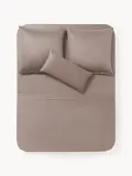 Westwing Collection Простыня сатиновая Comfort, коричневая — фото 8