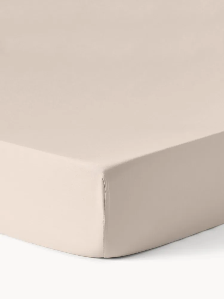 Westwing Collection Простыня на резинке Comfort для топпера, бежевая