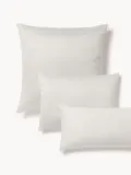 Westwing Collection Наволочка Comfort из хлопкового сатина, Ш 50 × Д 80 см, Светлый серый — фото 1