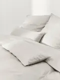 Westwing Collection Наволочка Comfort из хлопкового сатина, Ш 50 × Д 80 см, Светлый серый — фото 6