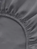 Westwing Collection Простыня на резинке Comfort для топпера, темно-серая — фото 2