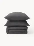 Westwing Collection Пододеяльник Biba, Ш 135 × Д 200 см, Тёмный серый — фото 4
