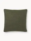 Westwing Collection Наволочка декоративная Aya, Ш 45 × Д 45 см, Оливковый зелёный — фото 1