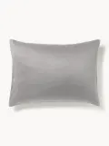 Westwing Collection Наволочка Comfort из хлопкового сатина, Ш 50 × Д 80 см, Тёмный серый — фото 4
