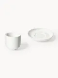 Westwing Collection Чашка с блюдцем Nessa, 4 предмета, Ø 7 × В 6 см, Приглушённый белый — фото 6