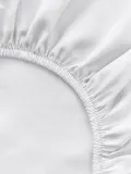 Westwing Collection Простыня на резинке Comfort для топпера, белая — фото 8