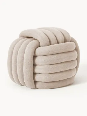 Westwing Collection Пуф Twist плетёный, Ш 54 × В 45 см, Светлый бежевый