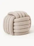 Westwing Collection Пуф Twist плетёный, Ш 54 × В 45 см, Светлый бежевый — фото 1