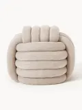 Westwing Collection Пуф Twist плетёный, Ш 54 × В 45 см, Светлый бежевый — фото 2