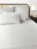 Westwing Collection Простыня сатиновая Comfort, светло-серая — фото 7
