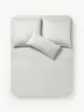 Westwing Collection Простыня сатиновая Comfort, светло-серая — фото 8
