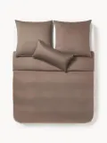 Westwing Collection Пододеяльник Comfort из хлопкового сатина, Ш 135 × Д 200 см, Тёмный коричневый — фото 3