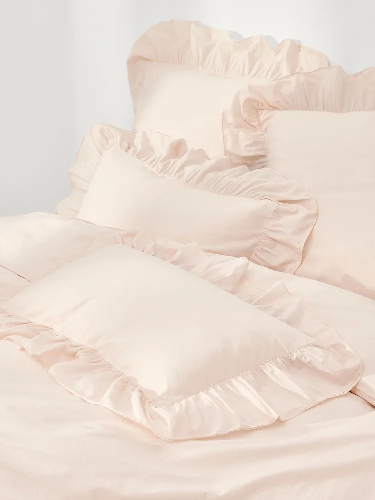 Westwing Collection Пододеяльник Louane, Ш 135 × Д 200 см, Персиковый