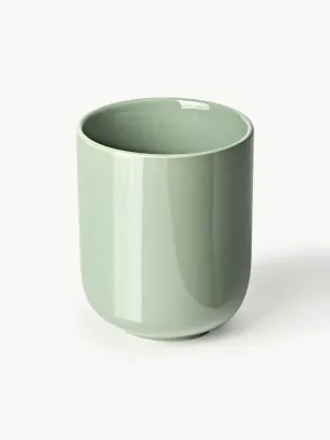 Westwing Collection Набор кружек Nessa, 4 предмета, Ø 8 × В 10 см, 200 мл, Шалфейный зелёный