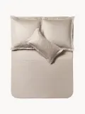 Westwing Collection Простыня Premium из хлопкового сатина, бежевая — фото 6