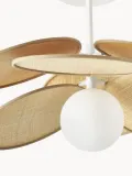 Westwing Collection Светильник потолочный Milani со стеклянным плафоном и плетёным декором — фото 5