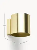 Westwing Collection Настенный светильник Roda, золотистый глянцевый — фото 2