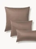 Westwing Collection Наволочка Comfort из хлопкового сатина, Ш 50 × Д 80 см, Тёмный коричневый — фото 7