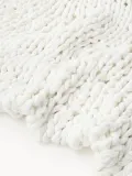 Westwing Collection Плед ручной вязки Adyna, 130х170 см, Ш 130 × Д 170 см, Приглушённый белый — фото 3