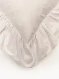 Westwing Collection Наволочка Louane из перкаля с оборкой, Ш 65 × Д 65 см, Светлый бежевый — фото 3