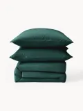Westwing Collection Пододеяльник Biba, Ш 135 × Д 200 см, Тёмный зелёный — фото 4
