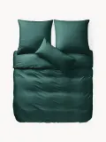 Westwing Collection Пододеяльник Biba, Ш 135 × Д 200 см, Тёмный зелёный — фото 5
