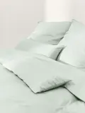 Westwing Collection Пододеяльник Comfort из хлопкового сатина, Ш 135 × Д 200 см, Шалфейный зелёный — фото 1