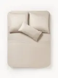 Westwing Collection Простыня Comfort из хлопкового сатина, бежевая — фото 5