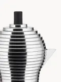 Alessi Кофеварка гейзерная Pulcina алюминиевая на 70 мл, высота 17 см, для газовых и электрических плит, серебристая с чёрным — фото 3