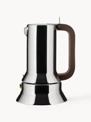 Alessi Кофеварка гейзерная 9090 на 3 чашки из нержавеющей стали, 150 мл, высота 18 см, для всех плит включая индукционные
