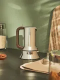 Alessi Кофеварка гейзерная 9090 на 3 чашки из нержавеющей стали, 150 мл, высота 18 см, для всех плит включая индукционные — фото 4