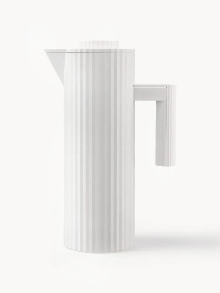 Термос-кувшин Alessi Plissé, 1 л, разбитый белый