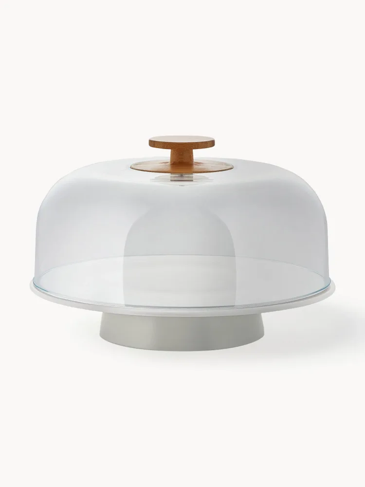 Alessi Этажерка для торта Mattina с крышкой, фарфор, 2 яруса