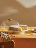 Alessi Этажерка для торта Mattina с крышкой, фарфор, 2 яруса — фото 3