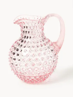 Кувшин Anna von Lipa Hobnail из выдувного стекла, 2 л, розовый