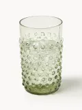Anna von Lipa Набор стаканов Hobnail из выдувного стекла, 6 шт., 200 мл, зелёные — фото 2