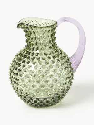 Кувшин Anna von Lipa Hobnail из выдувного стекла, 2 л, оливково-сиреневый