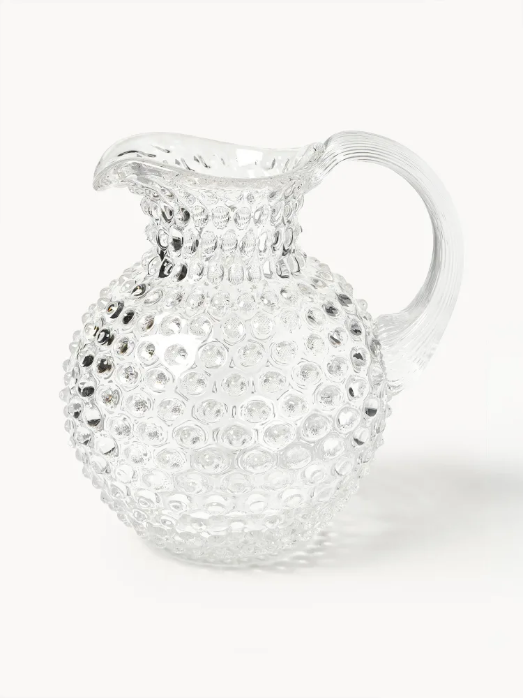 Кувшин Anna von Lipa Hobnail из выдувного стекла, 2 л, мятно-зелёный