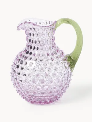 Кувшин Anna von Lipa Hobnail из выдувного стекла, 2 л, сиренево-оливковый