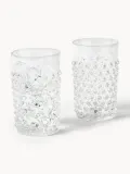 Anna von Lipa Набор стаканов Hobnail из выдувного стекла, 6 шт., 200 мл, прозрачные — фото 4