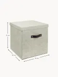 Bigso Box of Sweden Коробка для хранения Logan с крышкой и кожаной ручкой, арт. G02359 — фото 2