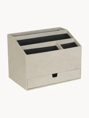 Bigso Box of Sweden Органайзер настольный Greta с ящиком, 24 x 16 см, Ш 24 × Г 16 см, Светлый серый