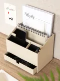 Bigso Box of Sweden Органайзер настольный Greta с ящиком, 24 x 16 см, Ш 24 × Г 16 см, Светлый серый — фото 5